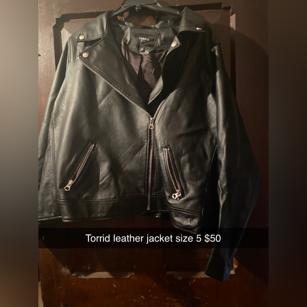 Torrid leather jacket size 5